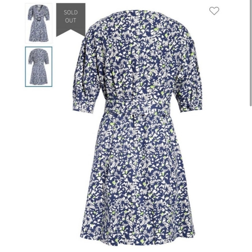 NWT Tanya Taylor Coral Floral Linen Blend Mini Dress Women’s Size 8 - Picture 2 of 7